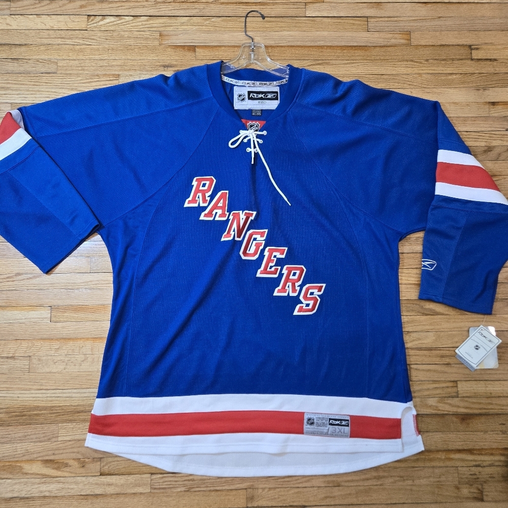 NWT CCM Blue New York Rangers Hockey Stitched Team NHL Hockey Jersey 3XL